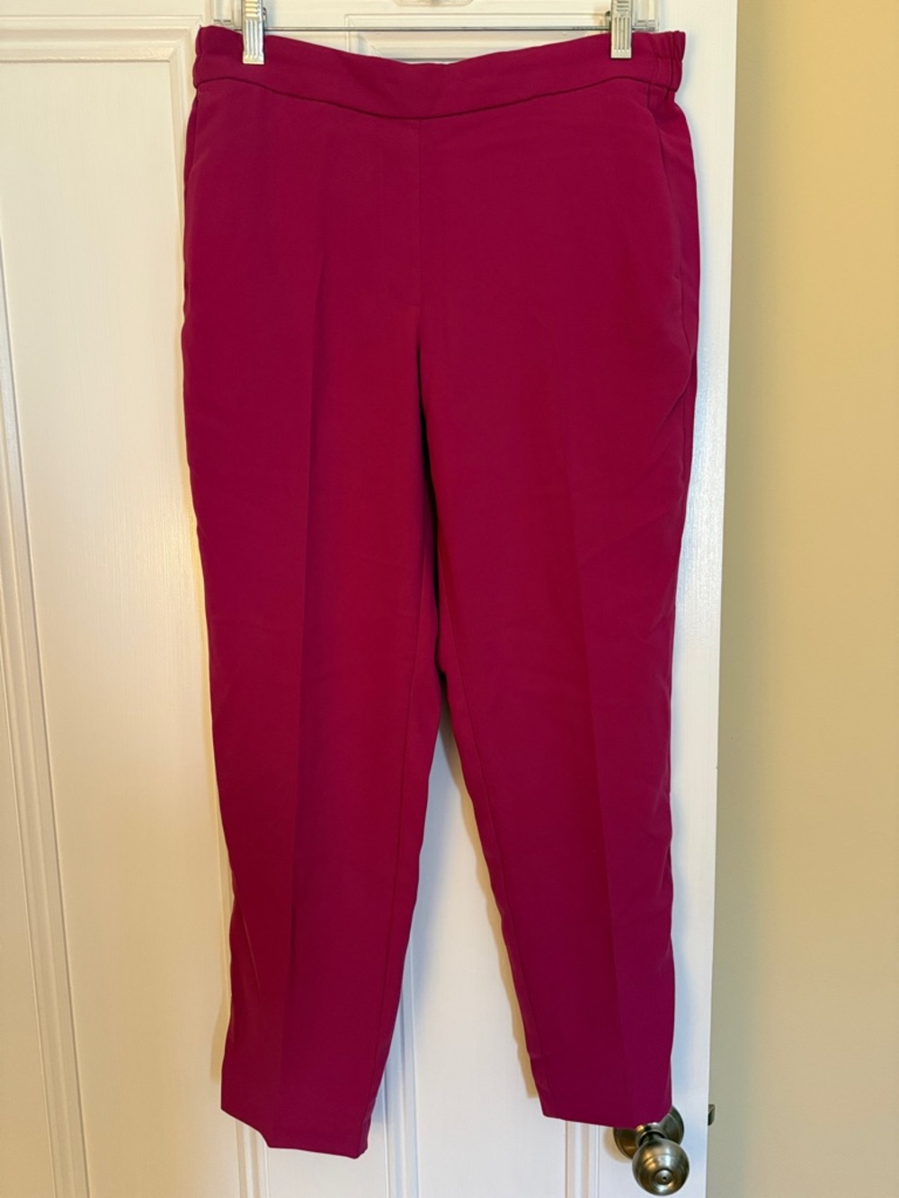 J. Crew Factory Fuchsia Cropped Tapered Pants